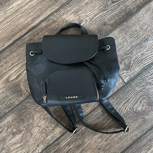 Loume black mini backpack